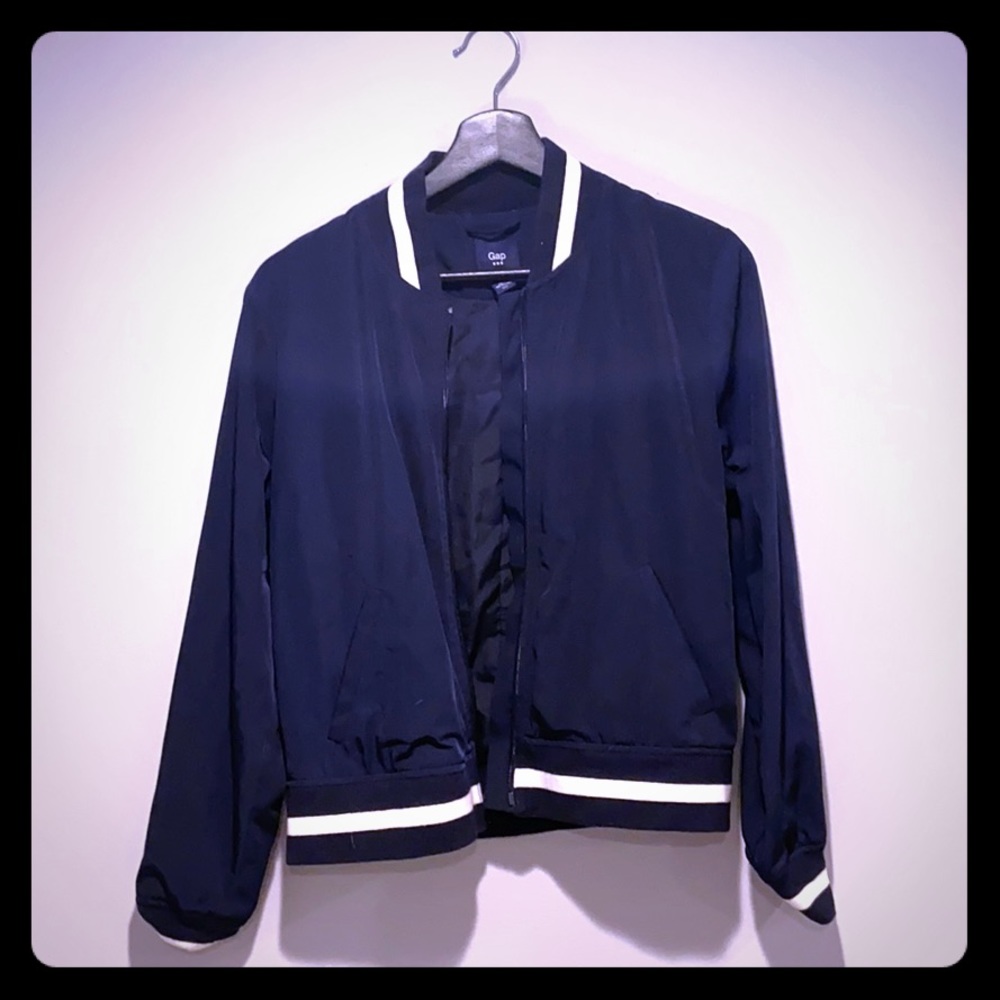 Gap / nylon bomber jacket - navy - medium